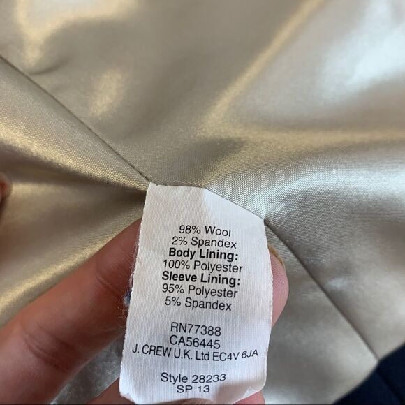 J. Crew Mercantile Women's Schoolboy Blazer navy Sz 6 - Picture 10 of 14